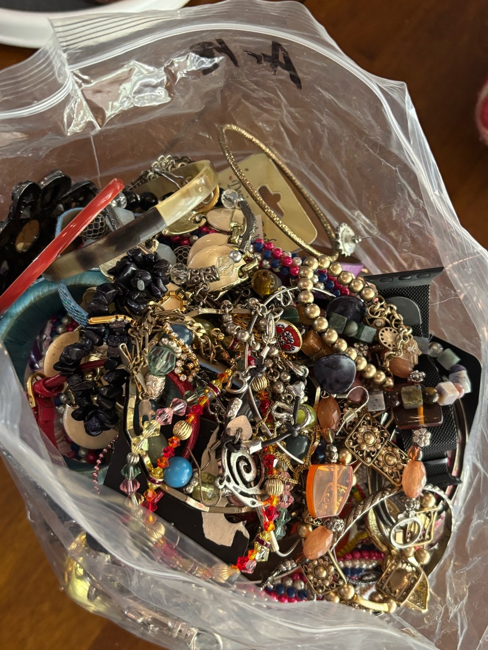 Jewelry Lot Broken Tangled Repair Wear Craft Harvest Scrap Junk 13 Lbs - Picture 2 of 4